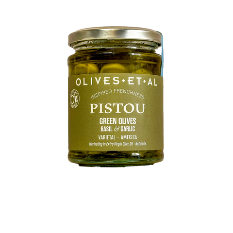 Pistou Basil & Garlic Whole Olives 6 x 250g